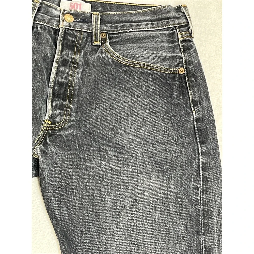 Vintage Levis 501 Black Jeans‎ Men 32x32 (31x 29) Y2K Button Fly Denim Straight